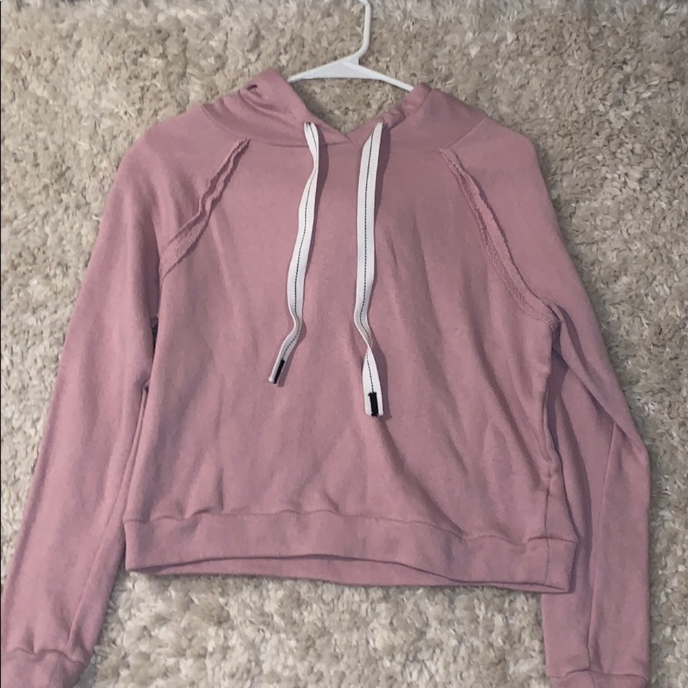 pink hoodie